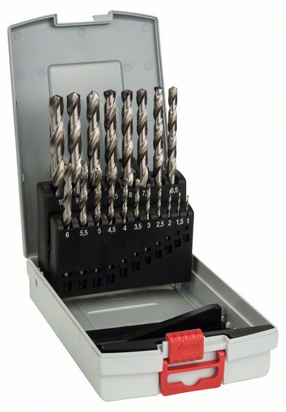 Bosch 19-tlg. HSS-G ProBox-Set, 135°, 1-10 mm. Für Bohrmaschinen/Schrauber