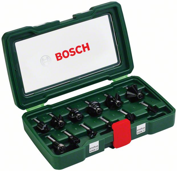 Bosch HM-Fräser-Set mit 8 mm Schaft, 12-teilig