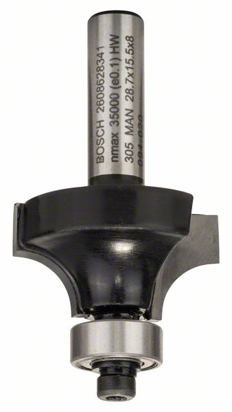 Bosch Abrundfräser, 8 mm, R1 8 mm, L 15,2 mm, G 53 mm