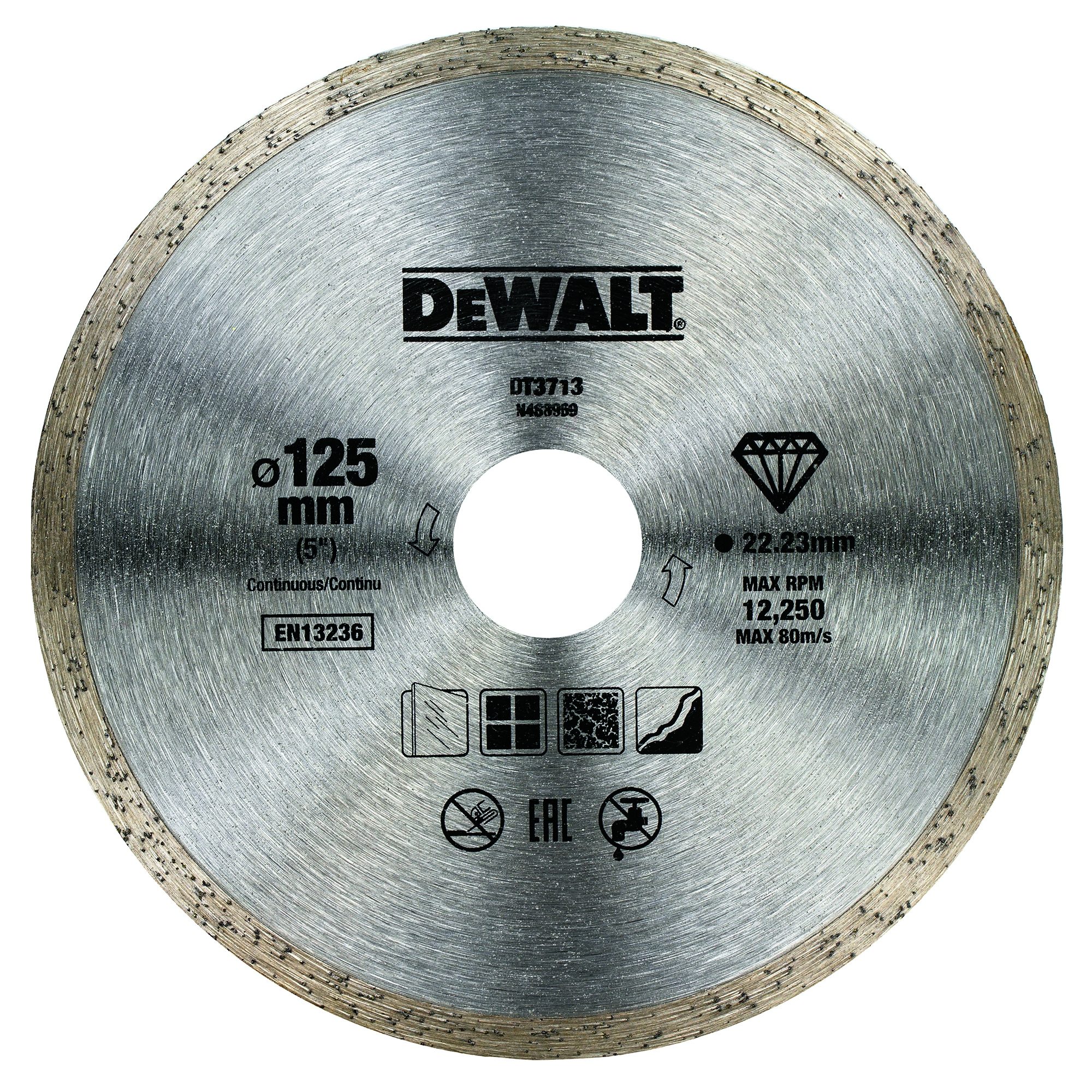 Dewalt DT3713-QZ,  Diamanttrennscheibe Eco4 125mm, Professional Economy Diamanttrennscheibe - Fliesen 125mm Ø