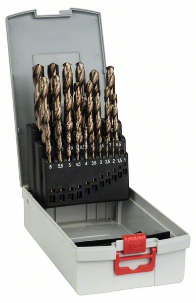 Bosch 25-teiliges ProBox Set HSS-Co, DIN 338, 1-13 mm. Für Bohrmaschinen/Schrauber