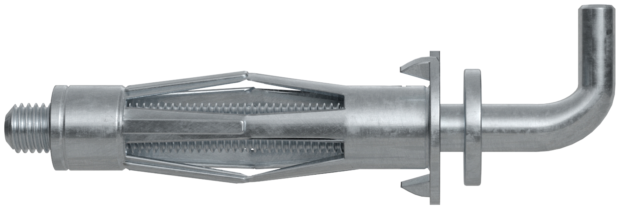 Fischer HM 4 x 32 H. Der vielseitige Hohlraumdübel aus Metall mit Winkelhaken.