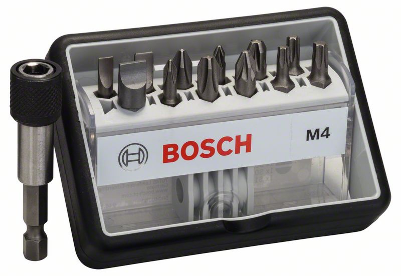 Bosch 12+1-tlg. Schrauberbit-Set, Robust Line, M PH/PZ/T/S, Extra Hard-Ausführung