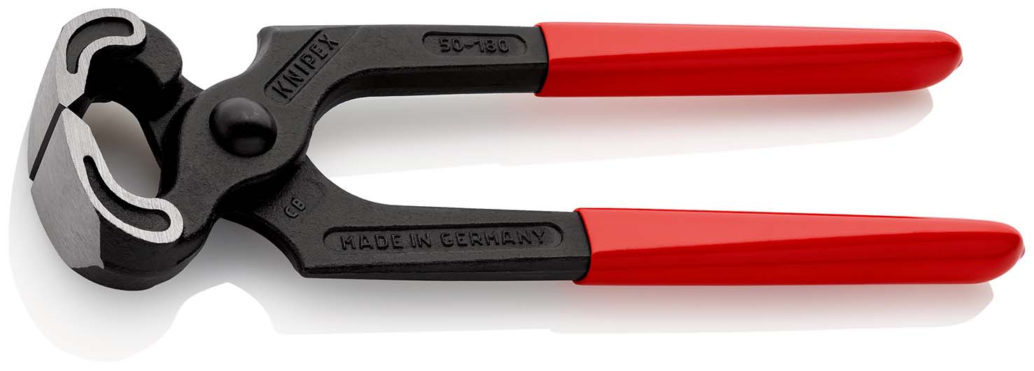 KNIPEX 50 01 180 SB Kneifzange mit Kunststoff überzogen schwarz atramentiert 180 mm (SB-Karte/Blister)