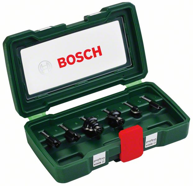 Bosch HM-Fräser-Set mit 1/4-Zoll Schaft, 6-teilig