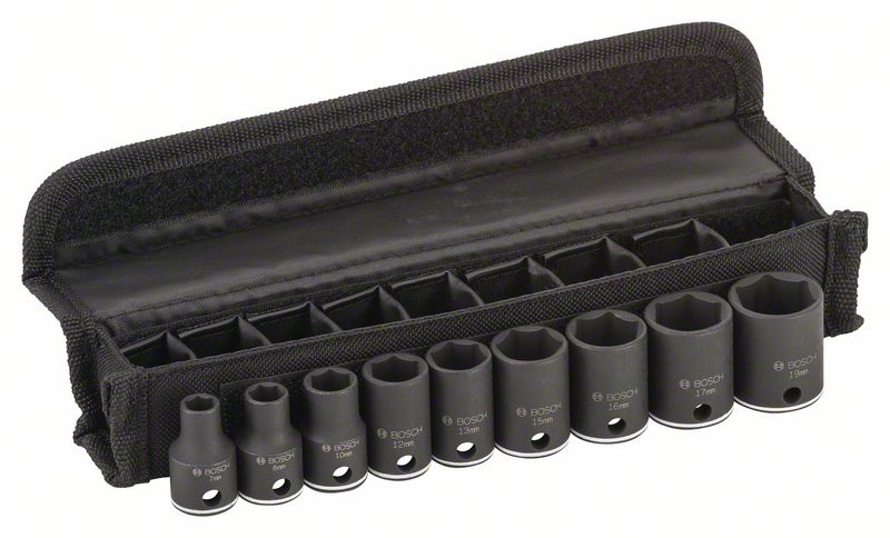 Bosch Steckschlüssel-Set, 9-tlg., 7-19 mm