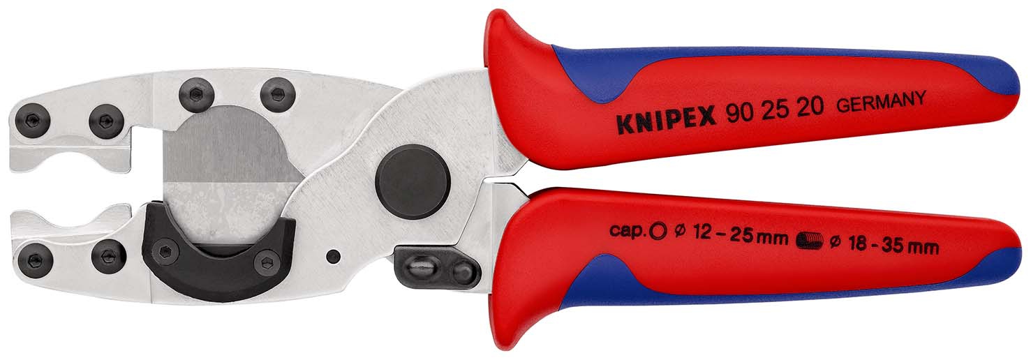 KNIPEX 90 25 20 SB Rohrschneider für Verbund- und Schutzrohre mit Mehrkomponenten-Hüllen verzinkt 210 mm (SB-Karte/Blister)