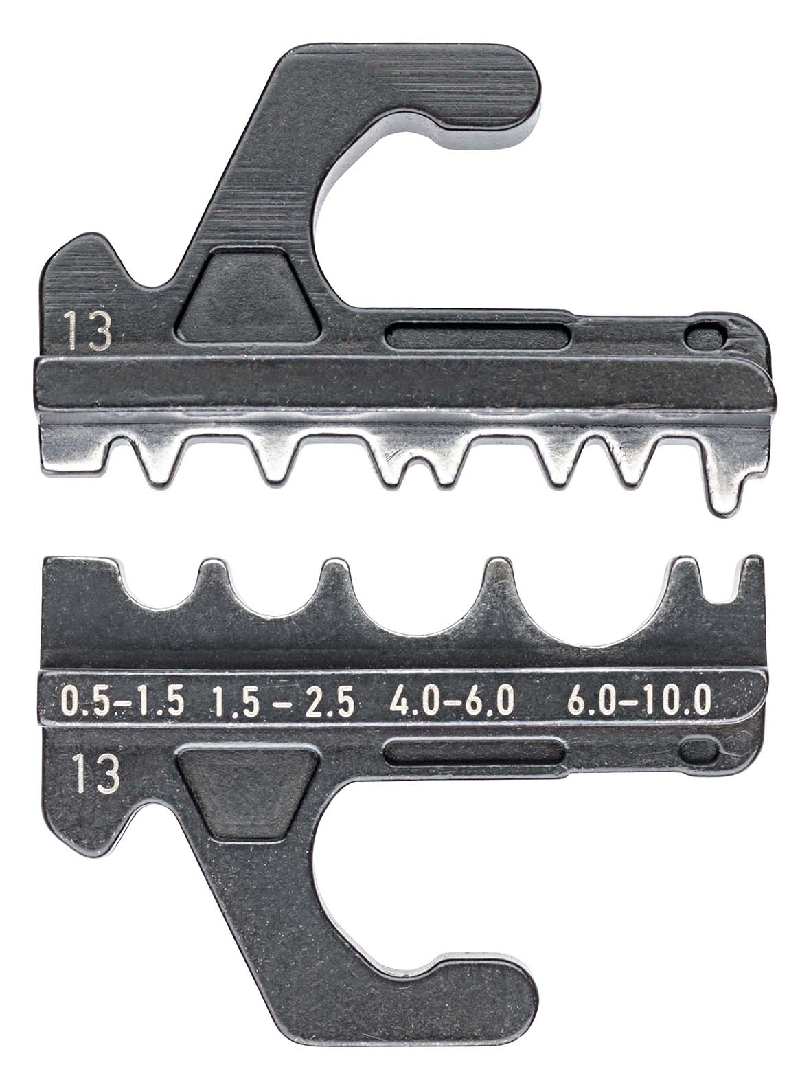KNIPEX 97 39 13 Crimpeinsatz für unisolierte Quetsch-, Rohr- und Presskabelschuhe nach DIN 46234 und DIN 46235 sowie unisolierte Quetsch-, Stoß- und Pressverbinder nach DIN 46341 und DIN 46267