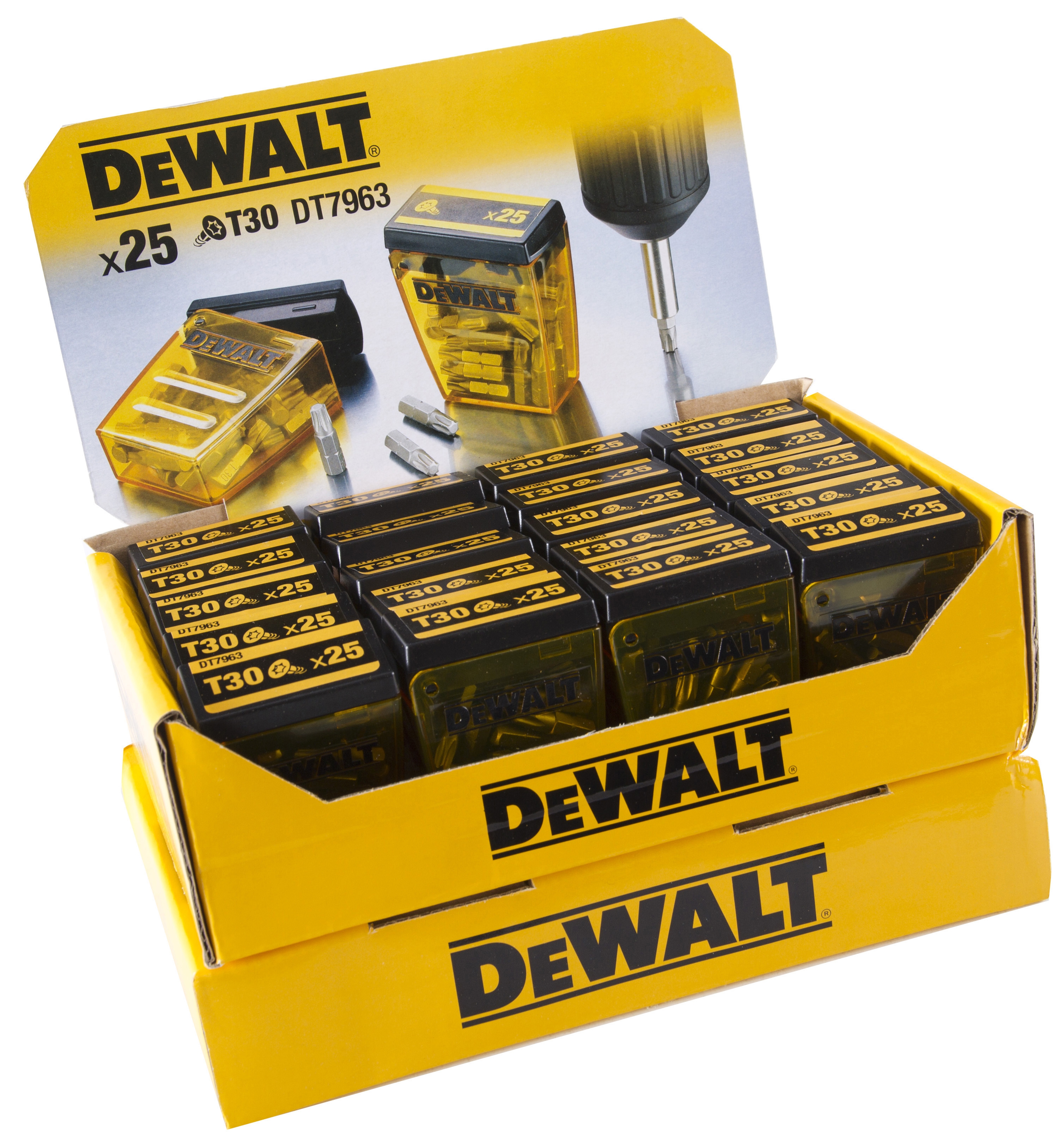 Dewalt DP44-QZ,  Display 20 x DT7963 Box 25xT30 25mm, Display 20 x DT7963 Box 25xT30 25mm