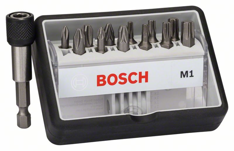 Bosch 12+1-tlg. Schrauberbit-Set, Robust Line, M PH/PZ/T, Extra Hard-Ausführung