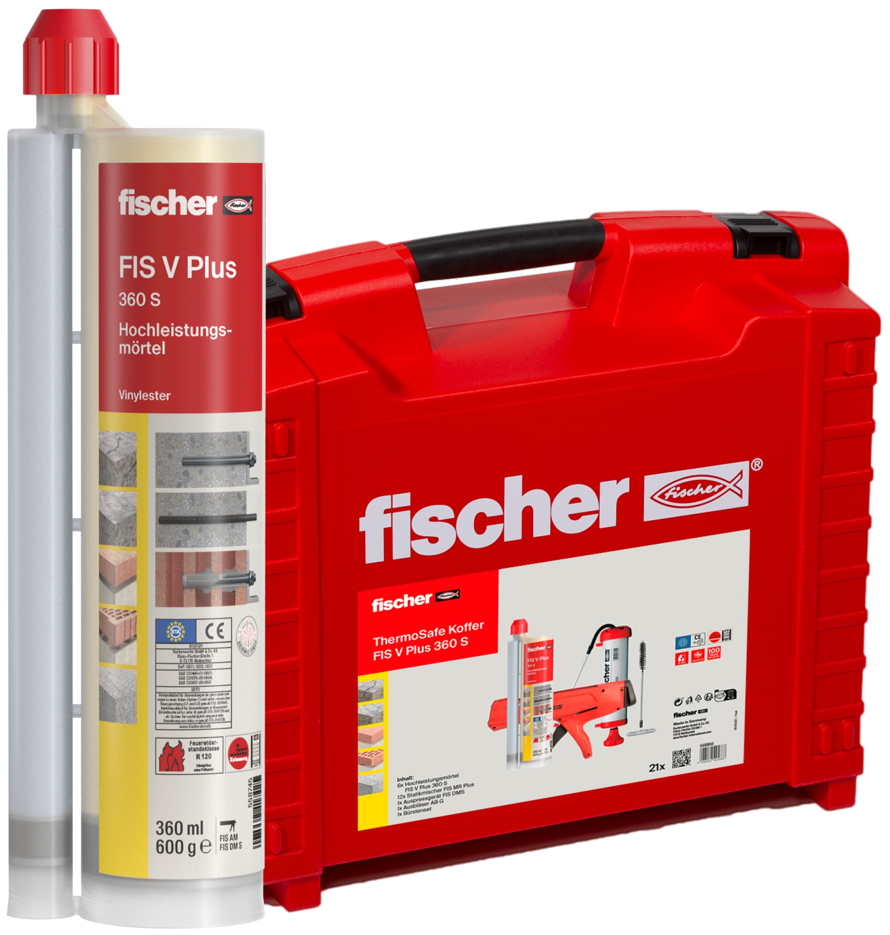 Fischer FIS V Plus 360 S Thermosafe. Der vielseitige Injektionsmörtel für Verankerungen in gerissenem Beton und Mauerwerk.