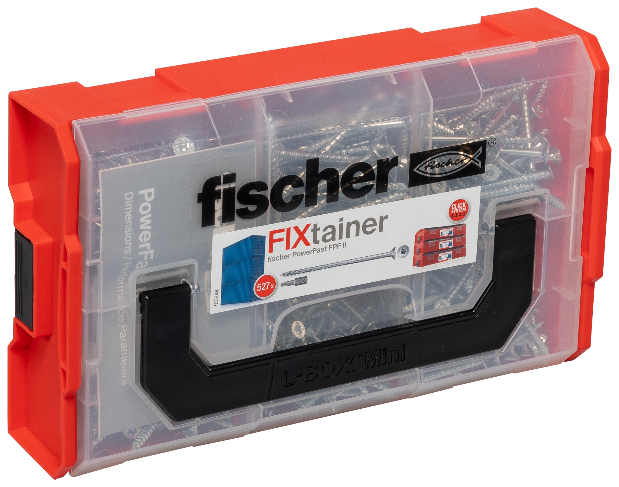 Fischer FixTainer PowerFast II TX TG. Die Spanplattenschraube mit Senkkopf, Innenstern-Aufnahme und Teilgewinde