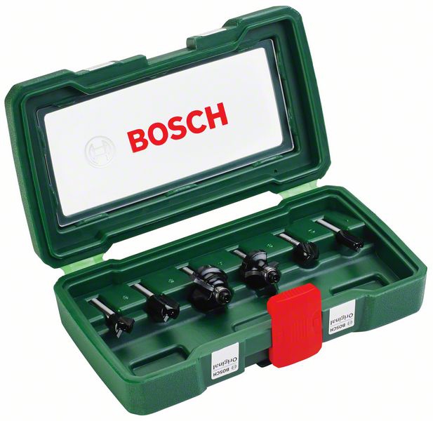 Bosch HM-Fräser-Set mit 6 mm Schaft, 6-teilig