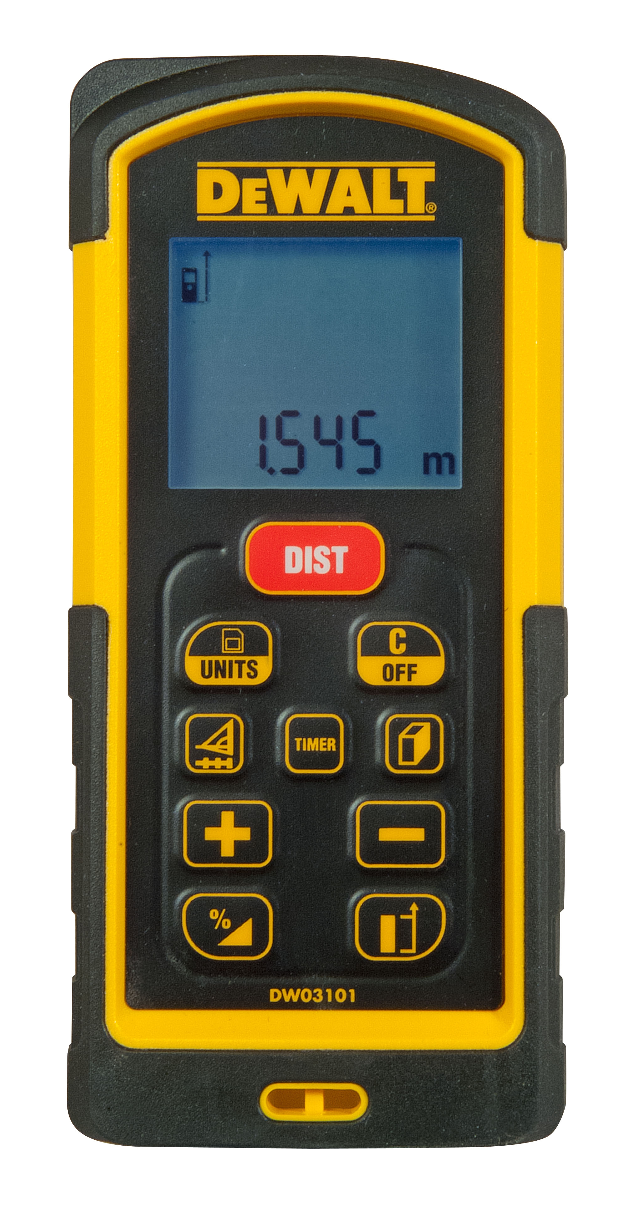 Dewalt DW03101-XJ,  Entfernungsmesser bis 100m, Entfernungsmesser bis 100m mit Bluetooth Funktion, kompatibel mit der  Tool Connect App