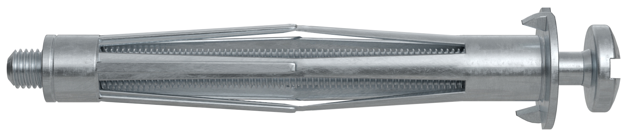 Fischer HM 4 x 45 S. Der vielseitige Hohlraumdübel aus Metall mit metrischer Schraube.